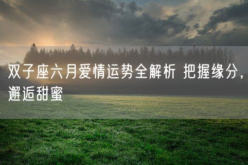 双子座六月爱情运势全解析 把握缘分,邂逅甜蜜(图1) 双子座六月爱情运势全解析 把握缘分,邂逅甜蜜(图1)