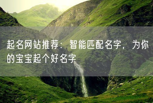起名网站推荐：智能匹配名字，为你的宝宝起个好名字(图1)