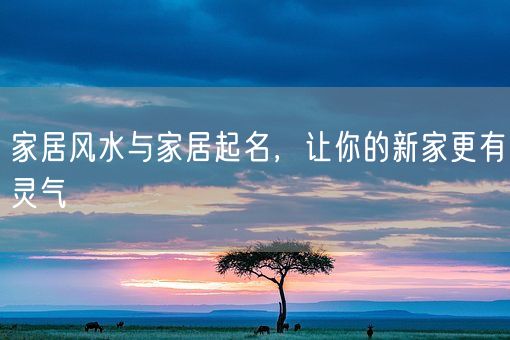 家居风水与家居起名，让你的新家更有灵气(图1)