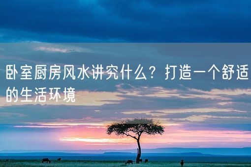 卧室厨房风水讲究什么？打造一个舒适的生活环境(图1)