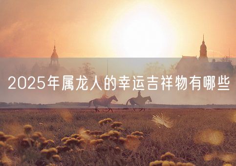 2025年属龙人的幸运吉祥物有哪些(图1)