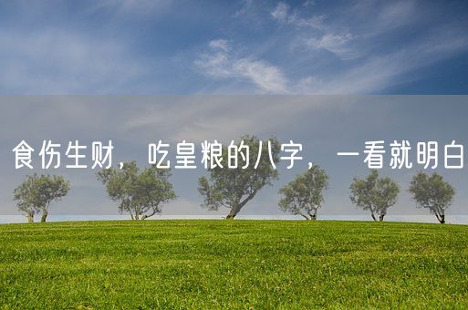食伤生财，吃皇粮的八字，一看就明白(图1)