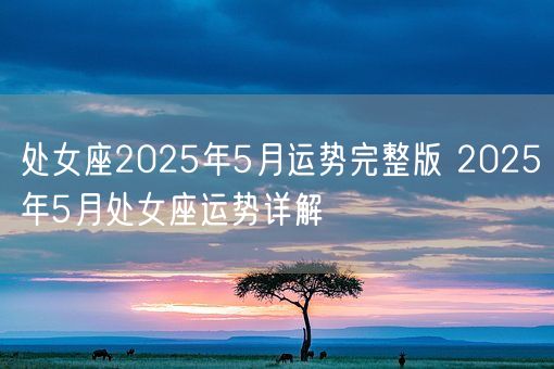 处女座2025年5月运势完整版 2025年5月处女座运势详解(图1)