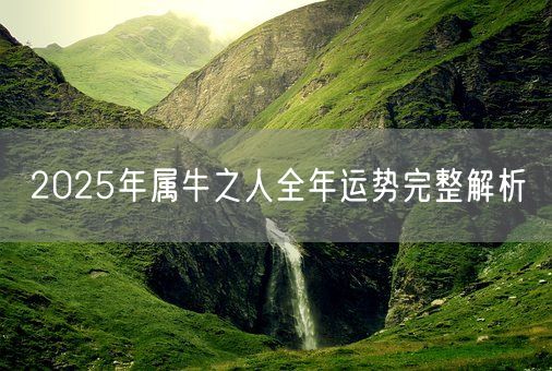 2025年属牛之人全年运势完整解析(图1)