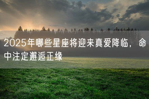 2025年哪些星座将迎来真爱降临，命中注定邂逅正缘(图1)