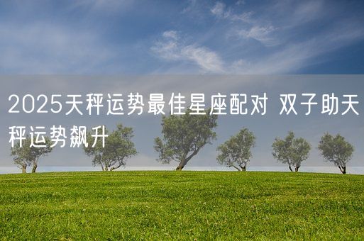 2025天秤运势最佳星座配对 双子助天秤运势飙升(图1)