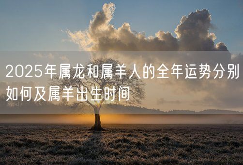 2025年属龙和属羊人的全年运势分别如何及属羊出生时间(图1)