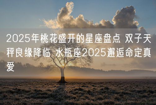 2025年桃花盛开的星座盘点 双子天秤良缘降临 水瓶座2025邂逅命定真爱(图1)