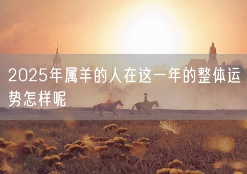 2025年属羊的人在这一年的整体运势怎样呢(图1)