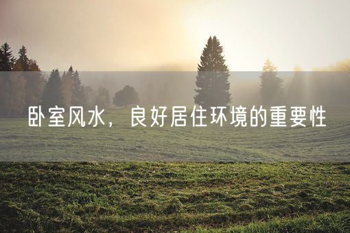 卧室风水,良好居住环境的重要性(图1) 卧室风水,良好居住环境的重要性(图1)