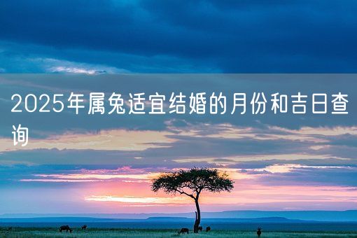 2025年属兔适宜结婚的月份和吉日查询(图1)