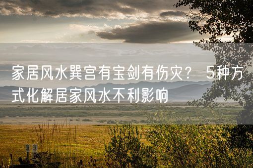 家居风水巽宫有宝剑有伤灾？ 5种方式化解居家风水不利影响(图1)