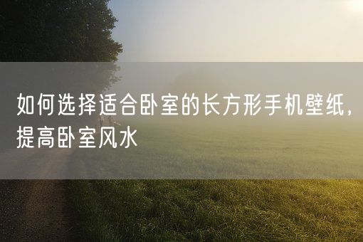 如何选择适合卧室的长方形手机壁纸,提高卧室风水(图1) 如何选择适合卧室的长方形手机壁纸,提高卧室风水(图1)