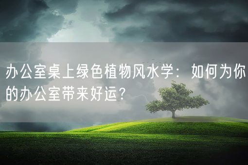 办公室桌上绿色植物风水学:如何为你的办公室带来好运?(图1) 办公室桌上绿色植物风水学:如何为你的办公室带来好运?(图1)
