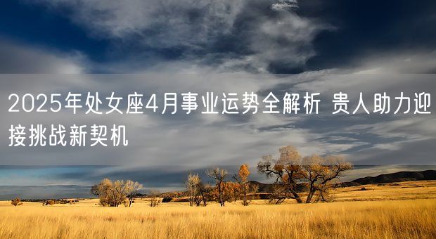 2025年处女座4月事业运势全解析 贵人助力迎接挑战新契机(图1)