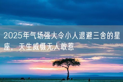 2025年气场强大令小人退避三舍的星座,天生威慑无人敢惹(图1) 2025年气场强大令小人退避三舍的星座,天生威慑无人敢惹(图1)