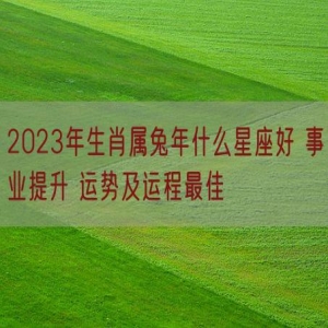 2023年生肖属兔年什么星座好 事业提升 运势及运程最佳