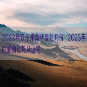 2023年双子座备孕最佳月份  2023年的爱情运势及运程