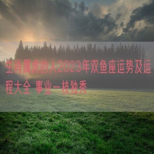 生肖属虎的人2023年双鱼座运势及运程大全 事业一枝独秀