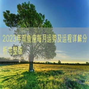 2023年双鱼座每月运势及运程详解分析完整版