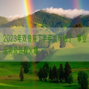 2023年双鱼座下半年太可怕了  事业运势及运程火爆