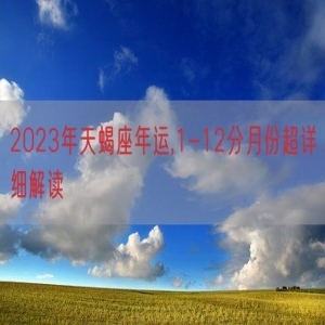 2023年天蝎座年运,1-12分月份超详细解读