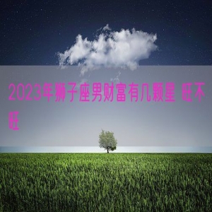 2023年狮子座男财富有几颗星 旺不旺