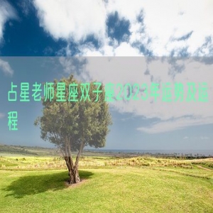 占星老师星座双子座2023年运势及运程
