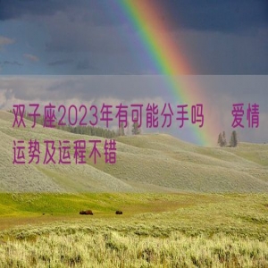 双子座2023年有可能分手吗    爱情运势及运程不错