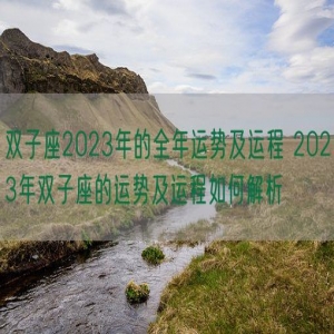 双子座2023年的全年运势及运程 2023年双子座的运势及运程如何解析
