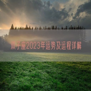 双子座2023年运势及运程详解