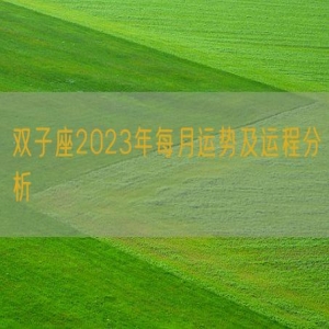 双子座2023年每月运势及运程分析