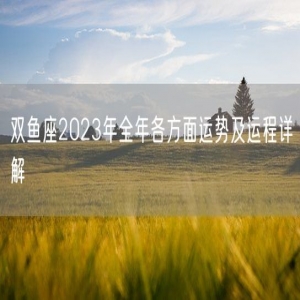 双鱼座2023年全年各方面运势及运程详解