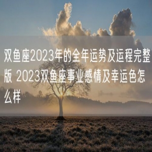 双鱼座2023年的全年运势及运程完整版 2023双鱼座事业感情及幸运色怎么样 
