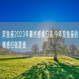 双鱼座2023年最终感情归宿,今年双鱼座的情感归宿是谁