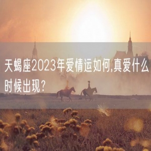 天蝎座2023年爱情运如何,真爱什么时候出现？