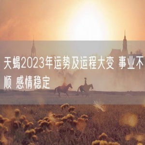 天蝎2023年运势及运程大变 事业不顺 感情稳定