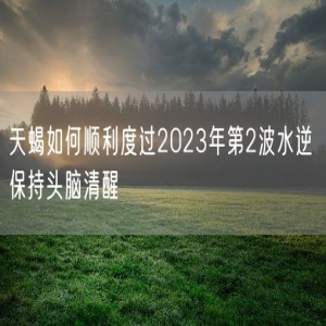 天蝎如何顺利度过2023年第2波水逆 保持头脑清醒