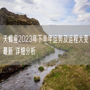 天蝎座2023年下半年运势及运程大变最新 详细分析