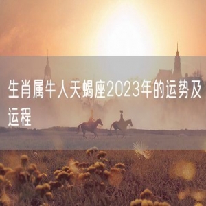 生肖属牛人天蝎座2023年的运势及运程