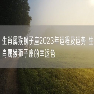 生肖属猴狮子座2023年运程及运势 生肖属猴狮子座的幸运色