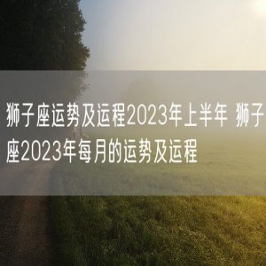 狮子座运势及运程2023年上半年 狮子座2023年每月的运势及运程