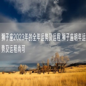 狮子座2023年的全年运势及运程,狮子座明年运势及运程尚可
