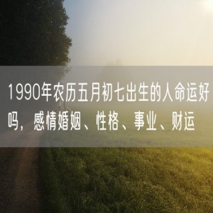 1990年农历五月初七出生的人命运好吗，感情婚姻、性格、事业、财运