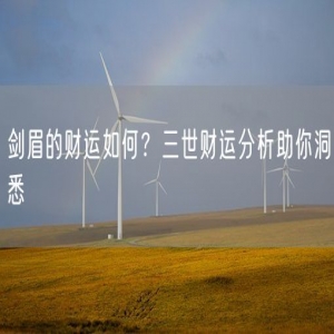 剑眉的财运如何？三世财运分析助你洞悉