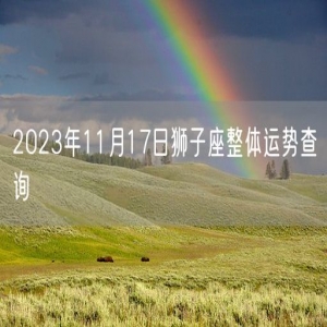2023年11月17日狮子座整体运势查询