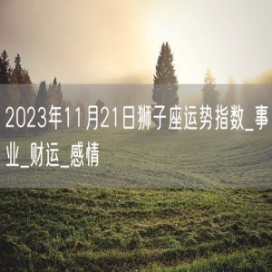 2023年11月21日狮子座运势指数_事业_财运_感情