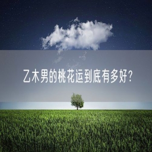 乙木男的桃花运到底有多好？