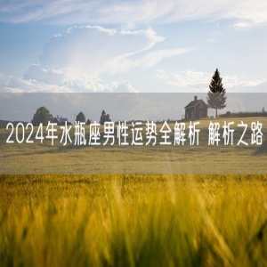 2024年水瓶座男性运势全解析 解析之路