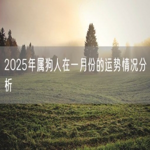 2025年属狗人在一月份的运势情况分析